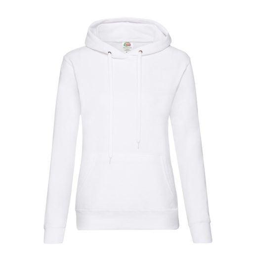 Fruit of the Loom 62038 női kapucnis pulóver FEHÉR XS-XXL