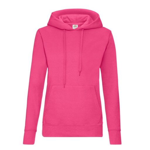 Fruit of the Loom 62038 női kapucnis pulóver FUKSZIA XS-XXL