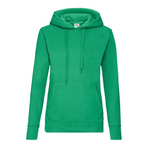 Fruit of the Loom 62038 női kapucnis pulóver KELLY GREEN XS-XXL