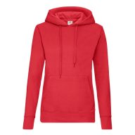 Fruit of the Loom 62038 női kapucnis pulóver RED S-XXL