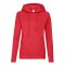 Fruit of the Loom 62038 női kapucnis pulóver RED S-XXL