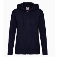   Fruit of the Loom 62118 női kapucnis, cipzáros pulóver DEEP NAVY XS- XXL