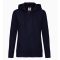 Fruit of the Loom 62118 női kapucnis, cipzáros pulóver DEEP NAVY XS- XXL