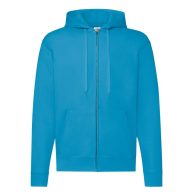   Fruit of the Loom 62062 cipzáros, kapucnis pulóver AZURE BLUE S-XXL