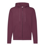   Fruit of the Loom 62062 cipzáros, kapucnis pulóver BURGUNDY S-XXL