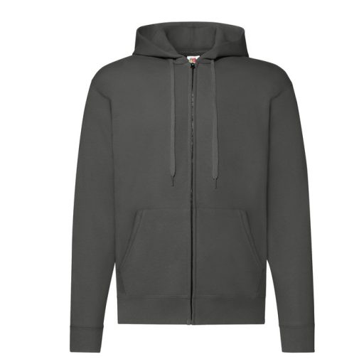 Fruit of the Loom 62062 cipzáros, kapucnis pulóver LIGHT GRAPHITE S-XXL