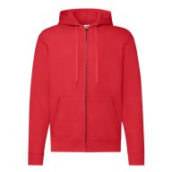   Fruit of the Loom 62062 cipzáros, kapucnis pulóver RED S-XXL