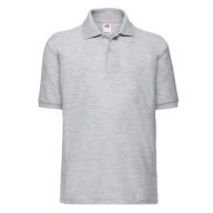   Fruit of the Loom 63417 gyerekpóló galléros HEATHER GREY 116-164