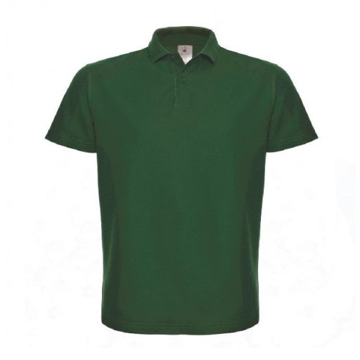 B&C ID.001 galléros póló BOTTLE GREEN 3XL, 4XL méretek 