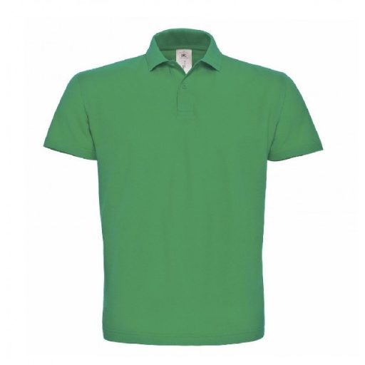 B&C ID.001 galléros póló KELLY GREEN 3XL, 4XL méretek