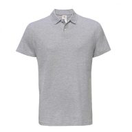 B&C ID.001 galléros póló HEATHER GREY 3XL, 4XL méretek
