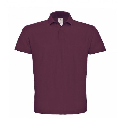 B&C ID.001 galléros póló WINE 3XL, 4XL méretek