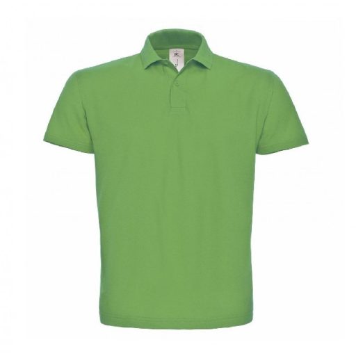B&C ID.001 galléros póló REAL GREEN 3XL, 4XL méretek