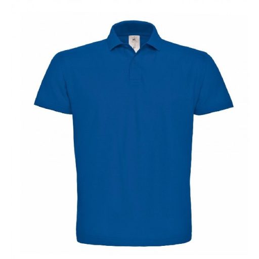 B&C ID.001 galléros póló ROYAL BLUE 3XL, 4XL méretek