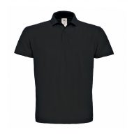 B&C ID.001 galléros póló BLACK 3XL, 4XL méretek