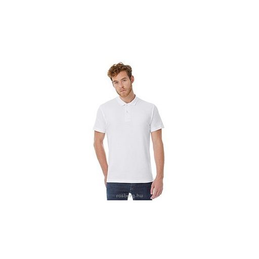 B&C ID.001 galléros póló FEHÉR XS-XXL méretek