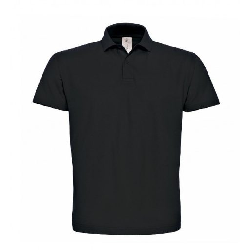 B&C ID.001 galléros póló BLACK XS-XXL méretek