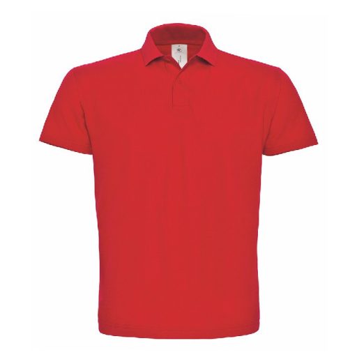 B&C ID.001 galléros póló RED XS-XXL méretek