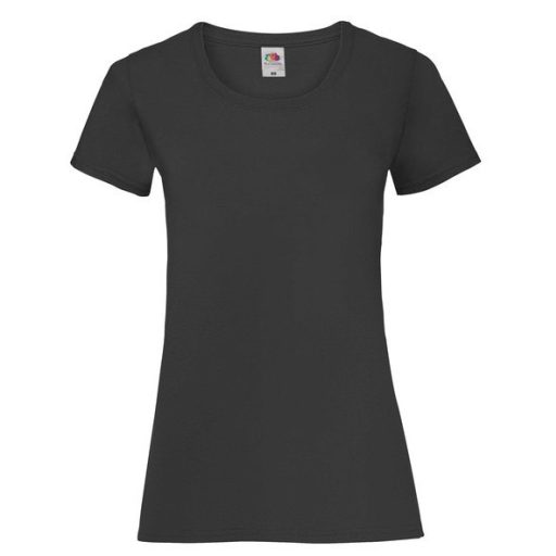 Fruit of the Loom 61372 LADY FIT Valueweight női póló BLACK XS-XXL méretek