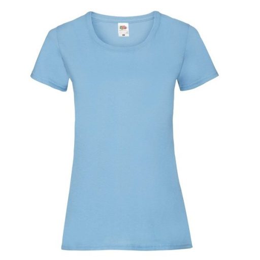 Fruit of the Loom 61372 LADY FIT Valueweight női póló SKY BLUE XS-XXL méretek
