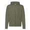 Fruit of the Loom 62062 cipzáros, kapucnis pulóver CLASSIC OLIVE S-XXL