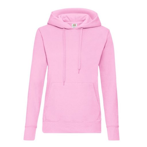 Fruit of the Loom 62038 női kapucnis pulóver LIGHT PINK S-XXL