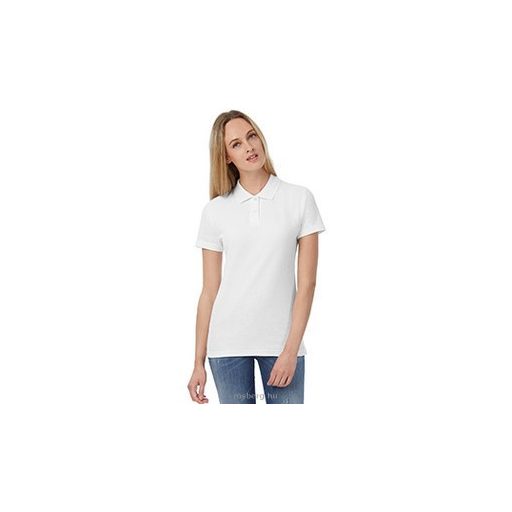B&C ID.001 női galléros póló FEHÉR XS-XXL méretek