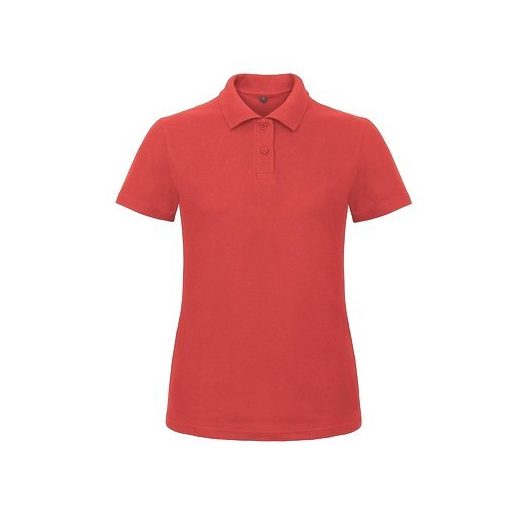 B&C ID.001 női galléros női póló RED XS-XXL méretek
