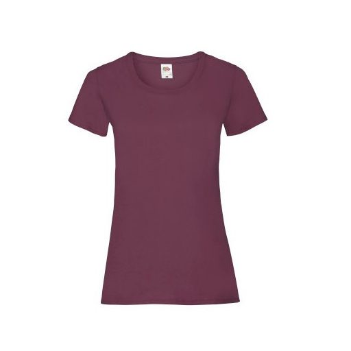 Fruit of the Loom 61372 LADY FIT Valueweight női póló BURGUNDY XS-XXL méretek