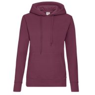   Fruit of the Loom 62038 női kapucnis pulóver BURGUNDY XS-XXL