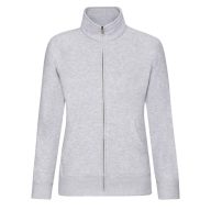   Fruit of the Loom 62116 női cipzáros pulóver HEATHER GREY S-XL
