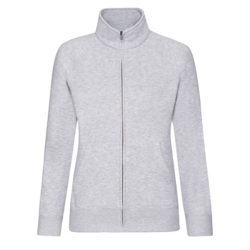 Fruit of the Loom 62116 női cipzáros pulóver HEATHER GREY S-XL