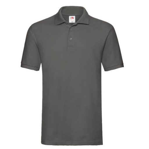 Fruit of the Loom 63218 PREMIUM galléros póló LIGHT GRAPHIT 3XL