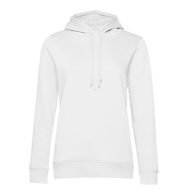   B&C WW34B női Organic INSPIRE kapucnis pulóver XS-XL FEHÉR