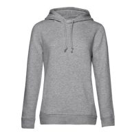   B&C WW34B női Organic INSPIRE kapucnis pulóver XS-XL HEATHER GREY