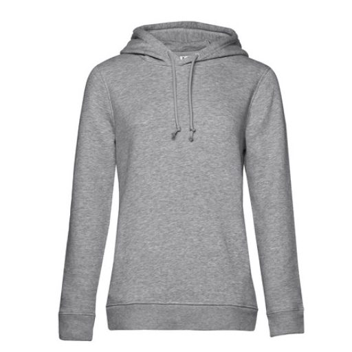 B&C WW34B női Organic INSPIRE kapucnis pulóver XS-XL HEATHER GREY