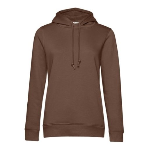 B&C WW34B női Organic INSPIRE kapucnis pulóver XS-XL MOCHA