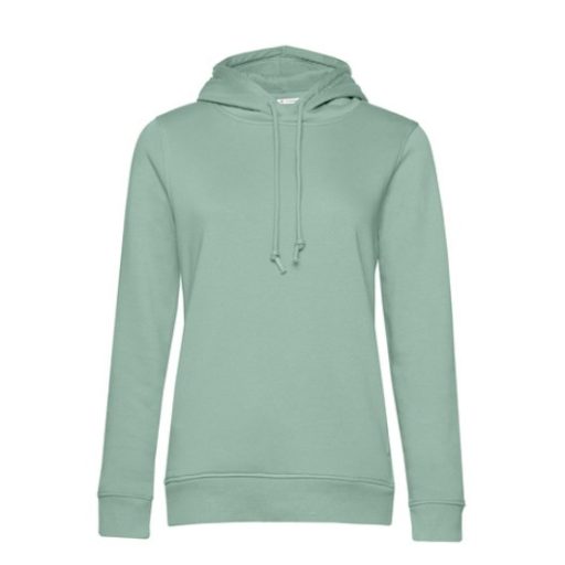 B&C WW34B női Organic INSPIRE kapucnis pulóver XS-XL SAGE