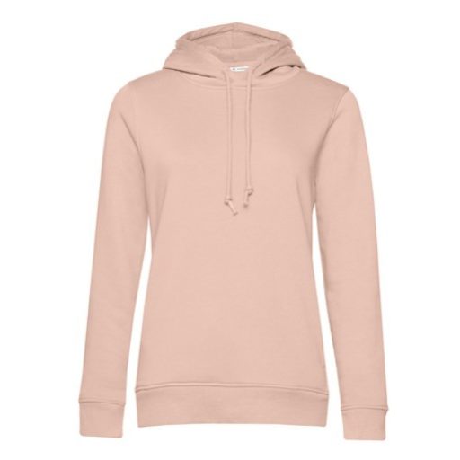 B&C WW34B női Organic INSPIRE kapucnis pulóver XS-XL SOFT ROSE