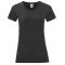 Fruit of the Loom 61432 női ICONIC póló 150T XS-XXL méretek FEKETE
