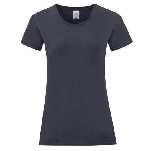 Fruit of the Loom 61432 női ICONIC póló 150T XS-XXL méretek DEEP NAVY