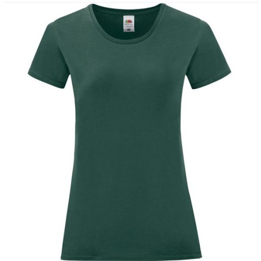 Fruit of the Loom 61432 női ICONIC póló 150T XS-XXL méretek FOREST GREEN