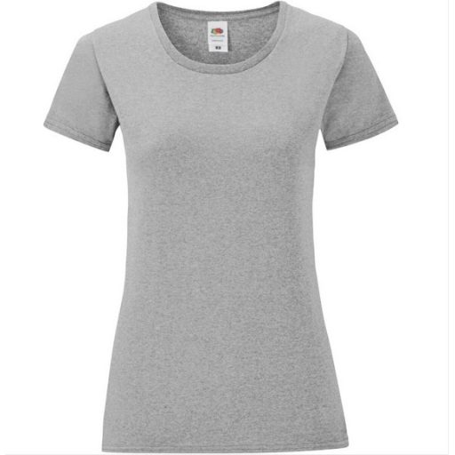 Fruit of the Loom 61432 női ICONIC póló 150T XS-XXL méretek HEATHER GREY
