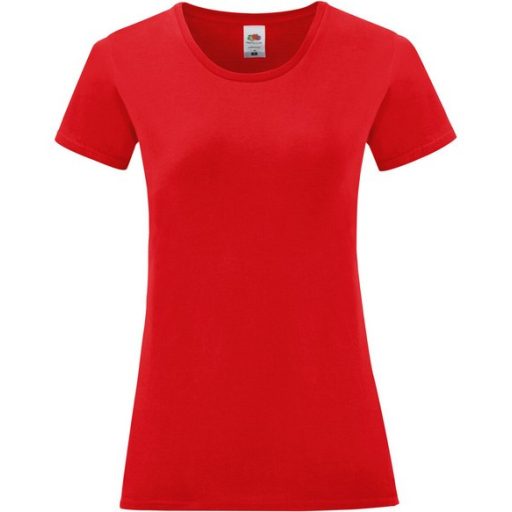 Fruit of the Loom 61432 női ICONIC póló 150T XS-XXL méretek RED