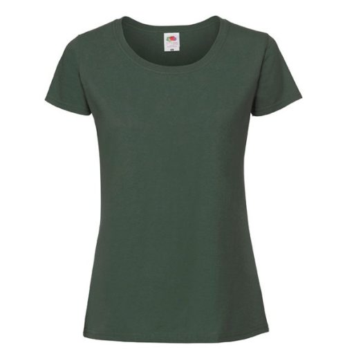 Fruit of the Loom 61424 női ICONIC póló 195T XS-XXL méretek BOTTLE GREEN