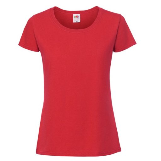Fruit of the Loom 61424 női ICONIC póló 195T XS-XXL méretek RED