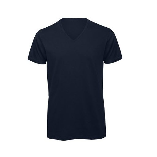 B&C TM044 INSPIRE V-nyakú póló S-XXL NAVY 140 g/m²