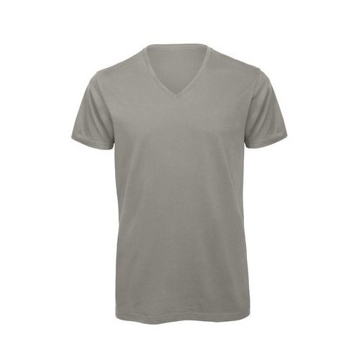 B&C TM044 INSPIRE V-nyakú póló S-XXL LIGHT GREY 140 g/m²