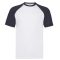 Fruit of the Loom 61026 SHORT SLEEVE BASEBALL póló T S-XXL fehér/sötétkék