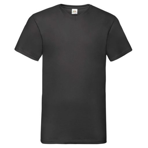 Fruit of the Loom 61066 VALUEWEIGHT V-nyakú póló FEKETE 3XL, 4XL,5XL 
